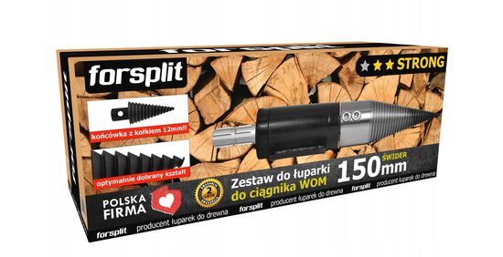 Malkas skaldītāja komplekts ar jūgvārpstu 150mm