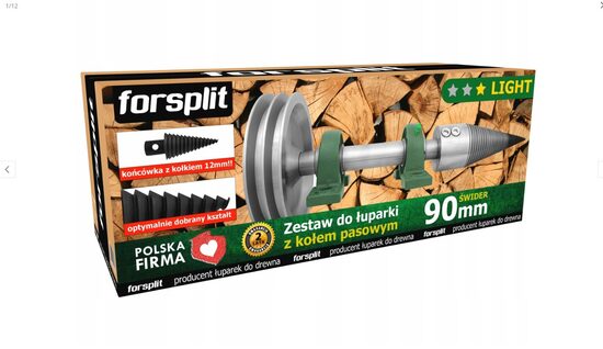 Ar skriemeli darbināms koka šķēlēja komplekts 90 mm