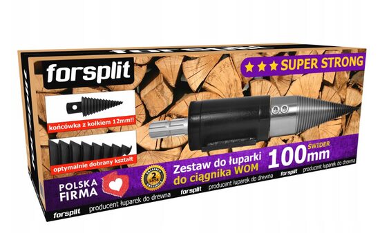 Malkas skaldītāja komplekts ar jūgvārpstu 100mm