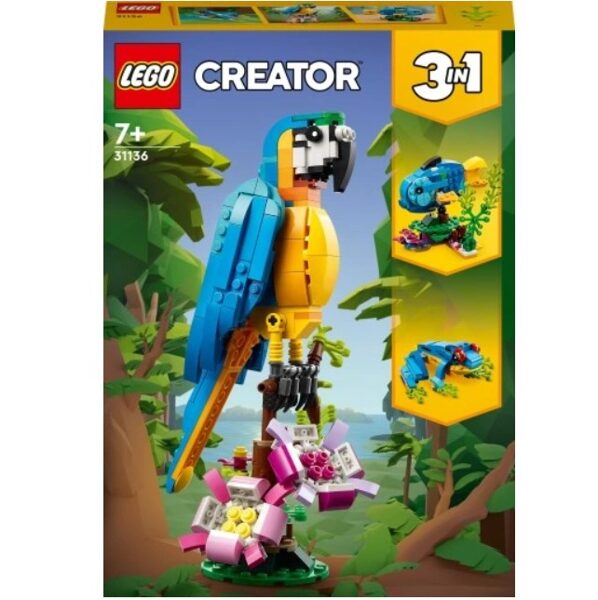 LEGO Creator 3in1 31136 eksotiskais papagailis 3in1